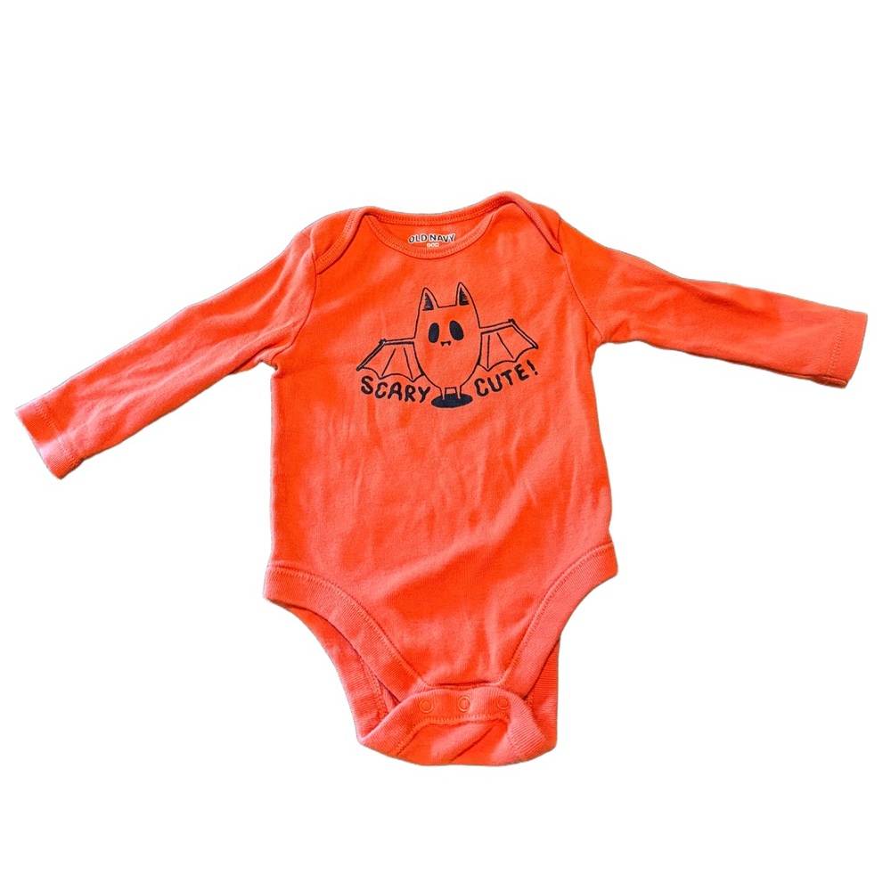Orange Halloween Baby Onesie
